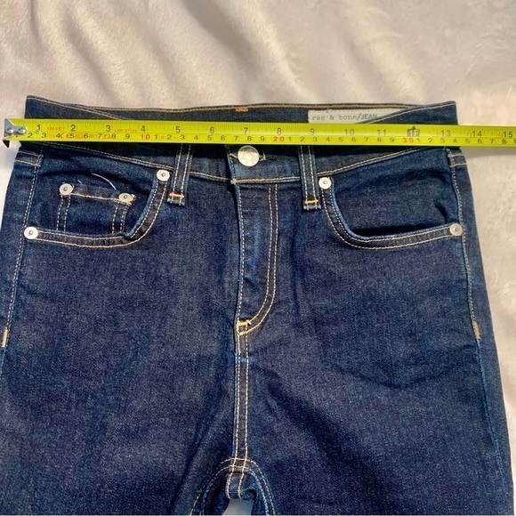 NEW Rag & Bone Jeans Sz 25 Harrow 10” Skinny 98% Cotton Dark Blue Denim - Picture 13 of 16